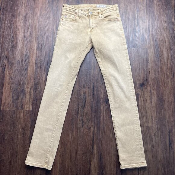 Adriano Goldschmied AG Mens Beige Tellis Modern Slim Denim Straight Pants 28x32 - Picture 1 of 11